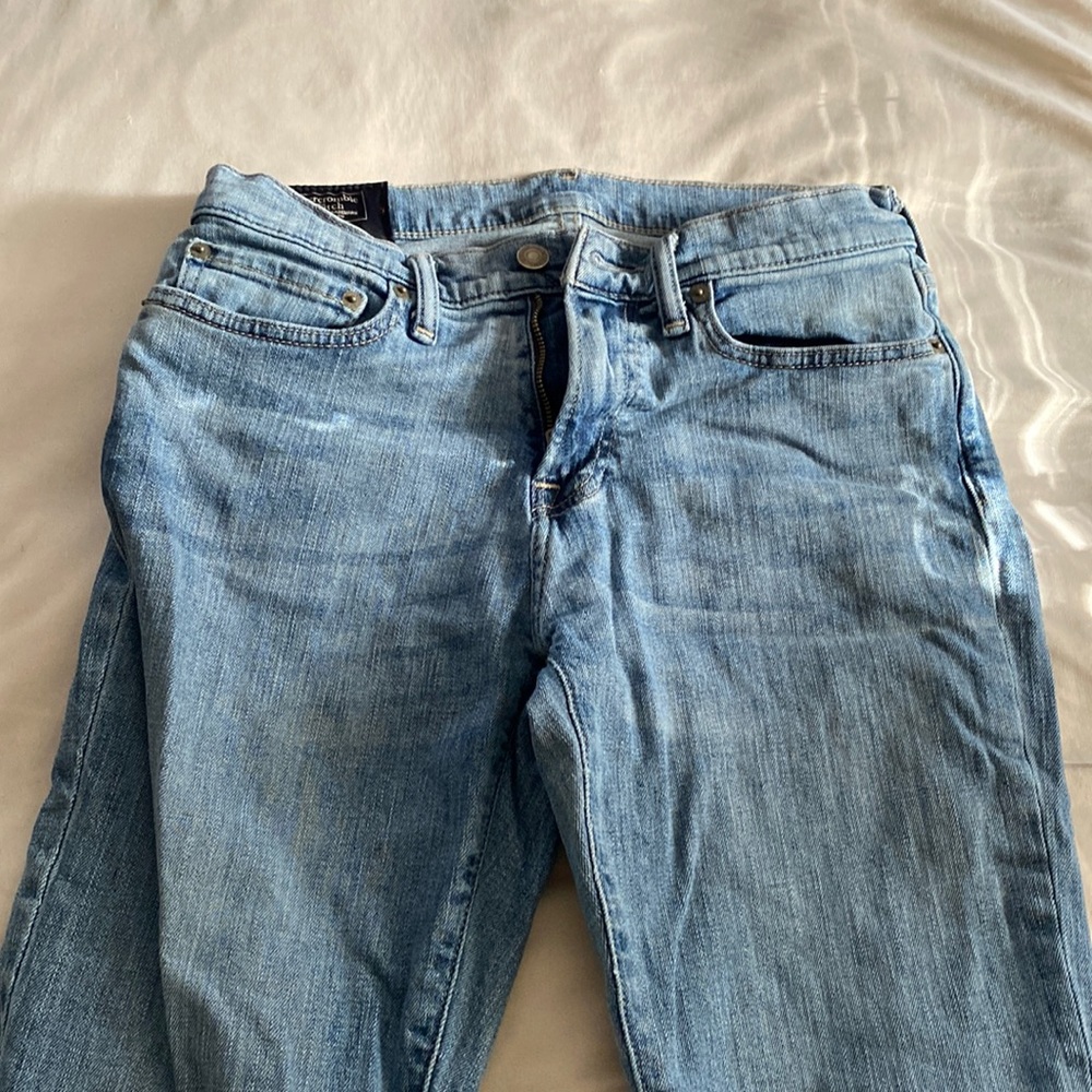 A&F jeans mens 28x30 blue skinny stretch